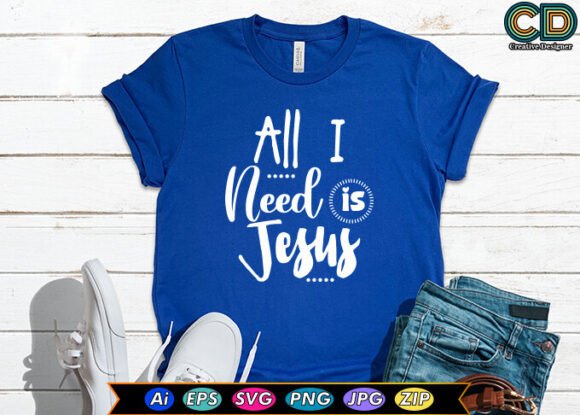 All I Need is Jesus: A Faithful Embroidery Design
