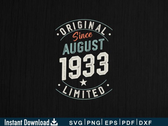 August 1933 Gifts 91st Birthday Shirt