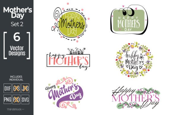 Celebrate with Mothers Day Typography