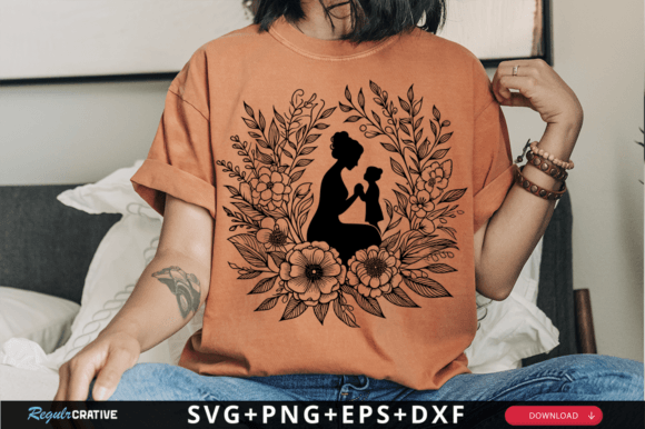 Floral MOM SVG PNG: A Charming Design for Embroidery