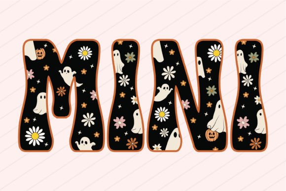 Halloween Mini Mama Mom Svg Png Ghost