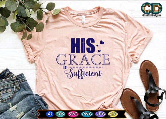 His Grace is Sufficient: A Versatile Embroidery Design