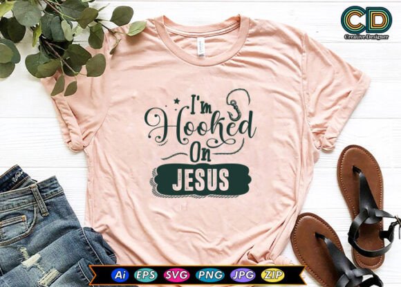 I m Hooked on Jesus: A Versatile Embroidery Design