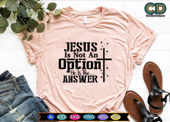 Jesus is Not an Option: A Bold Embroidery Design