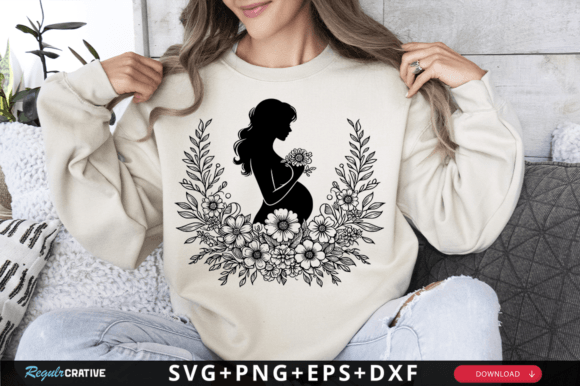 Reviewing Floral Pregnant Mom SVG Design