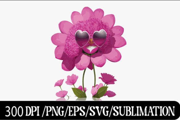 Self Love Retro Flower PNG for Embroidery