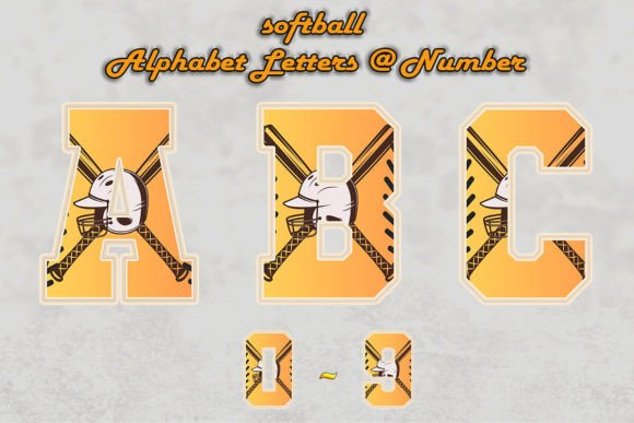 Softball Alphabet Doodle Letter PNG Review